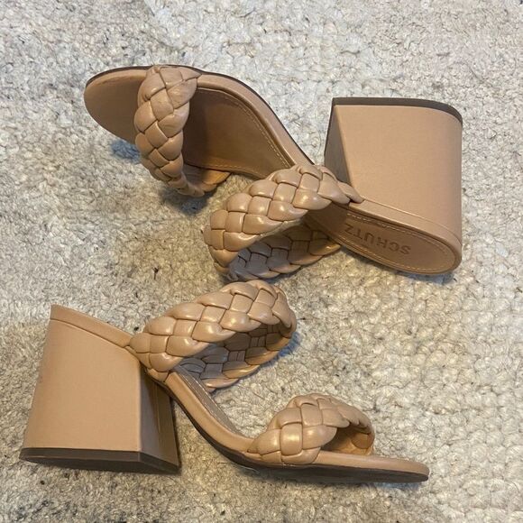 SCHUTZ Tan Braided Block Heel - Picture 6 of 10